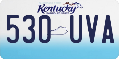 KY license plate 530UVA