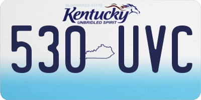 KY license plate 530UVC