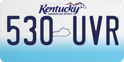 KY license plate 530UVR