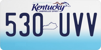 KY license plate 530UVV