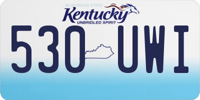 KY license plate 530UWI