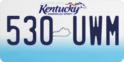 KY license plate 530UWM