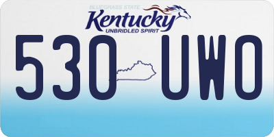 KY license plate 530UWO
