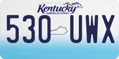 KY license plate 530UWX