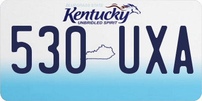 KY license plate 530UXA