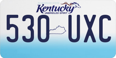 KY license plate 530UXC