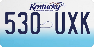 KY license plate 530UXK