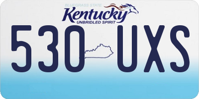 KY license plate 530UXS