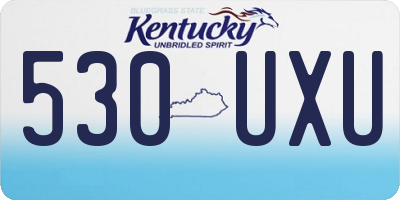 KY license plate 530UXU
