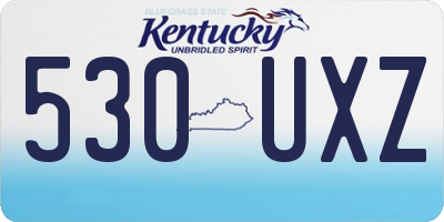 KY license plate 530UXZ