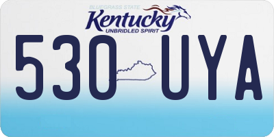 KY license plate 530UYA