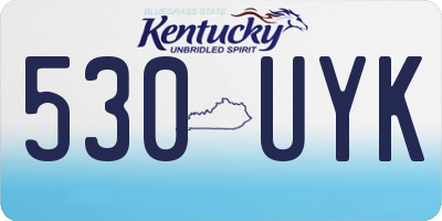 KY license plate 530UYK