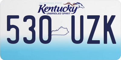 KY license plate 530UZK