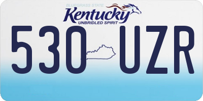 KY license plate 530UZR