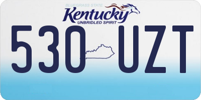 KY license plate 530UZT