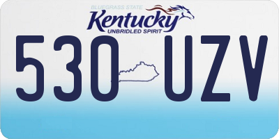 KY license plate 530UZV