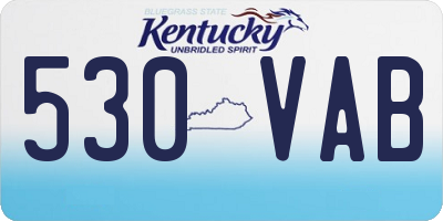 KY license plate 530VAB
