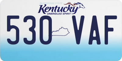 KY license plate 530VAF