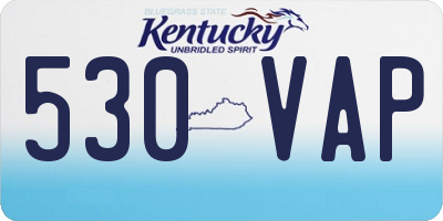 KY license plate 530VAP