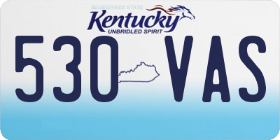 KY license plate 530VAS