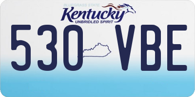 KY license plate 530VBE