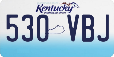KY license plate 530VBJ