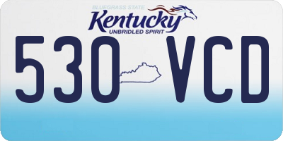 KY license plate 530VCD