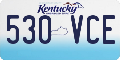 KY license plate 530VCE