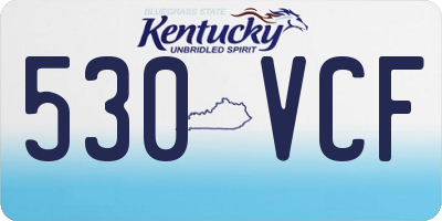 KY license plate 530VCF