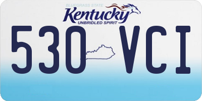 KY license plate 530VCI