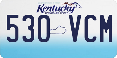 KY license plate 530VCM