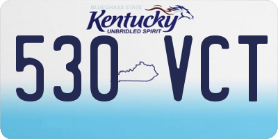 KY license plate 530VCT