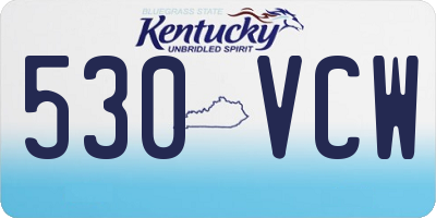 KY license plate 530VCW