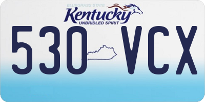 KY license plate 530VCX