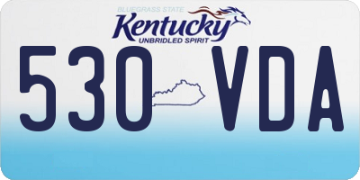 KY license plate 530VDA