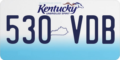 KY license plate 530VDB