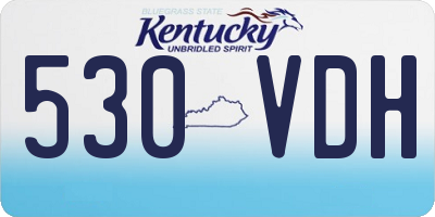 KY license plate 530VDH