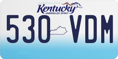 KY license plate 530VDM