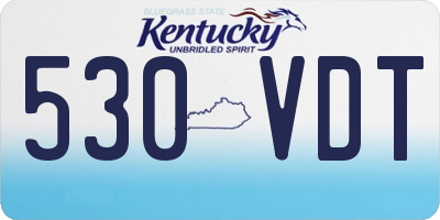 KY license plate 530VDT