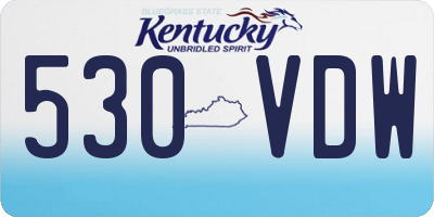 KY license plate 530VDW
