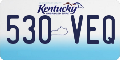 KY license plate 530VEQ