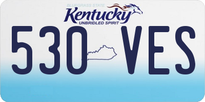 KY license plate 530VES