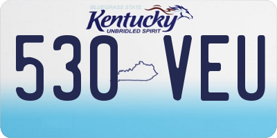 KY license plate 530VEU