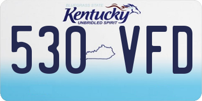 KY license plate 530VFD