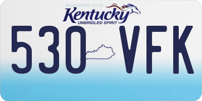 KY license plate 530VFK
