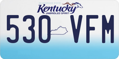 KY license plate 530VFM