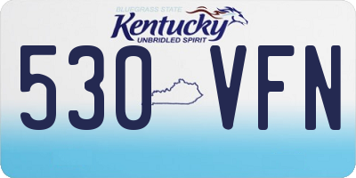 KY license plate 530VFN