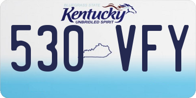 KY license plate 530VFY