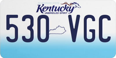 KY license plate 530VGC