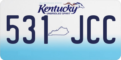 KY license plate 531JCC